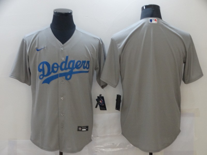 Men's Los Angeles Dodgers Gray Blank Jersey